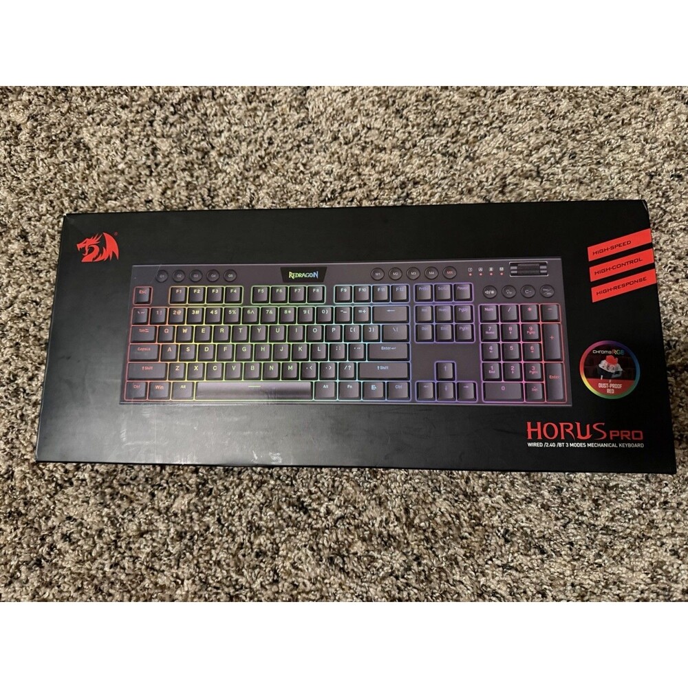 Redragon Horus Pro K618 RGB Wireless Mechanical Gaming Keyboard K618-R3BK